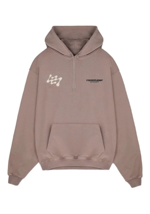 REPRESENT 247 graphic-print cotton hoodie - Brown