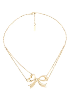 Nina Ricci double chain bow necklace - Gold