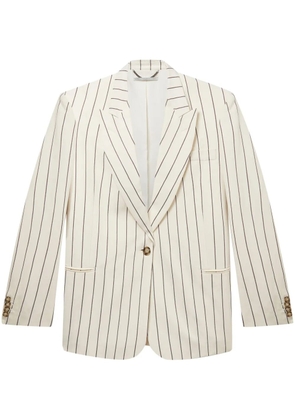 Stella McCartney pinstriped single-breasted blazer - White
