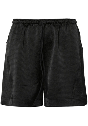 Y-3 seersucker-texture track shorts - Black