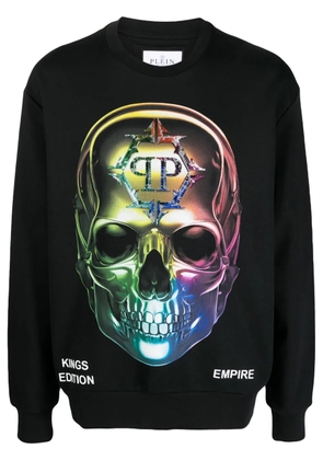 Philipp Plein Chrome skull-print sweatshirt - Black