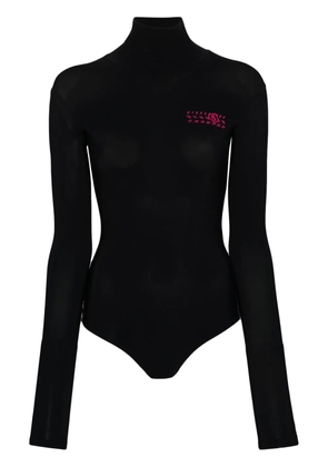 MM6 Maison Margiela numbers-motif bodysuit - Black