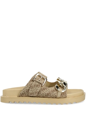 GUESS USA chain link-detail sandals - Neutrals