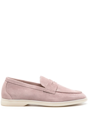 Scarosso Luciana penny-slot suede loafers - Pink