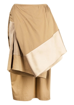 Undercover asymmetric midi skirt - Yellow