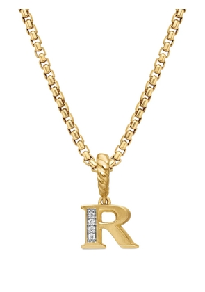 David Yurman 18kt yellow gold Pavé Initial pendant