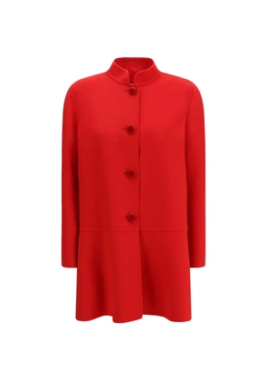 Valentino Garavani button solid coat - Red