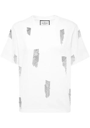 Philipp Plein fringed t-shirt - White