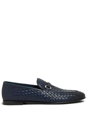 Barrett interwoven leather loafers - Blue