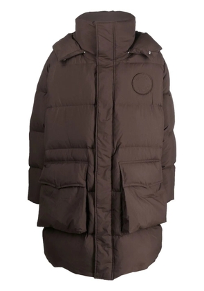 Études Studio detachable-hood puffer coat - Brown