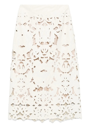 Forte Forte floral-motif midi skirt - Neutrals