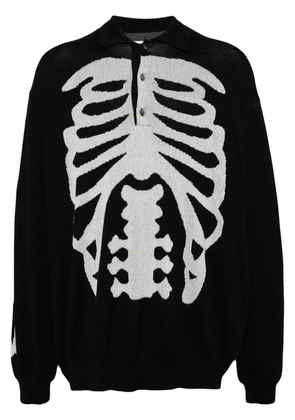 Takahiromiyashita The Soloist skeleton-print sweater - Black