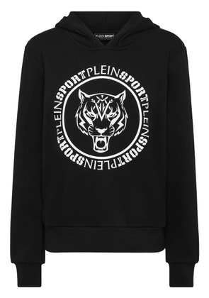 Plein Sport logo-print hoodie - Black