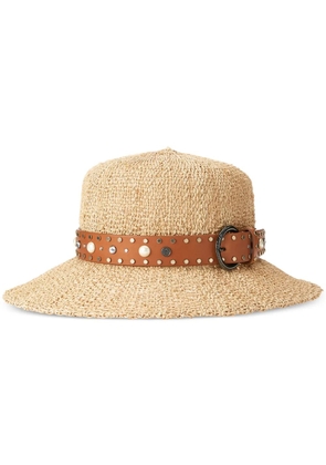 Maison Michel New Kendall belted cloche hat - Neutrals