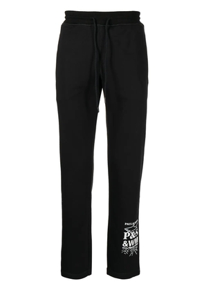 White Mountaineering logo-print cotton sweatpants - Black