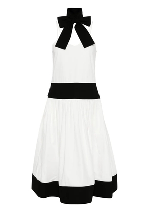 Kimhekim scarf cotton-linen midi dress - White