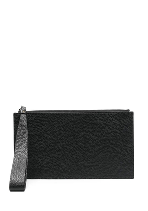 Doucal's grained leather wallet - Black