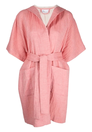 Lisa Marie Fernandez hooded cotton-linen dressing gown - Pink