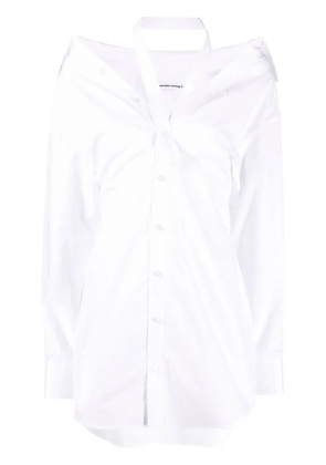 Alexander Wang off-shoulder shirt dress - White