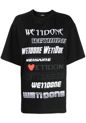 We11done logo-print cotton T-shirt - Black