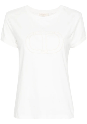 TWINSET embroidered-logo cotton T-shirt - White