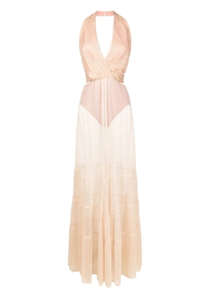Lethicia Bronstein Milena sheer-panel maxi dress - Pink