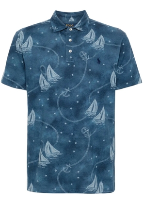 Polo Ralph Lauren Polo Pony sailor-print polo shirt - Blue