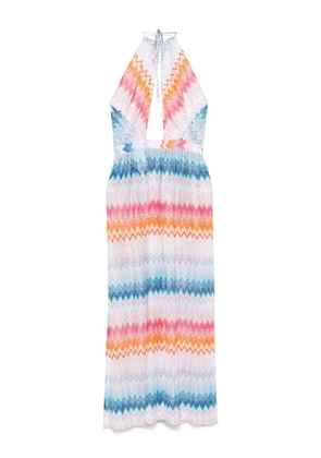 Missoni zigzag lamé maxi dress - Blue