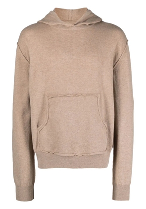 Maison Margiela wool-cashmere blend hoodie - Neutrals