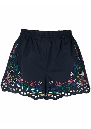 Chloé broderie anglaise mini shorts - Blue