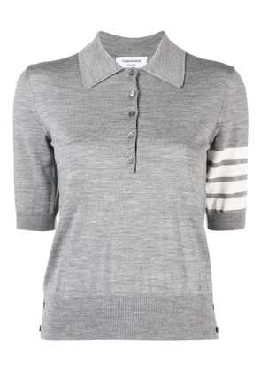 Thom Browne 4-Bar short-sleeve polo shirt - Grey