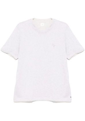 Eleventy logo-embroidered T-shirt - Grey
