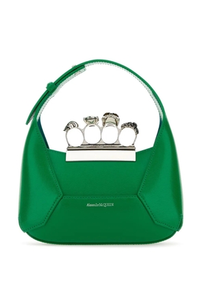 Alexander McQueen The Jewelled Hobo leather mini bag - Green