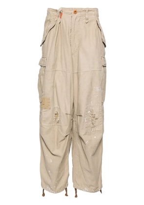 Kolor stitch-detail cargo trousers - Neutrals
