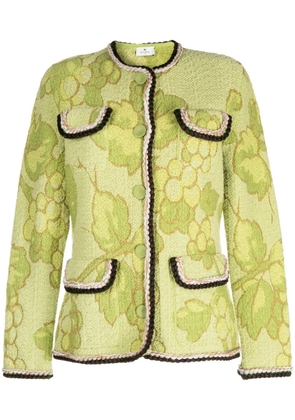 ETRO Classic button-up tweed jacket - Green