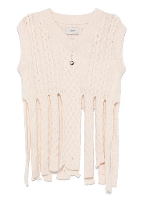 Coperni shredded vest - Neutrals