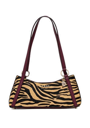 GUESS USA Domitilla zebra-print charm tote bag - Neutrals