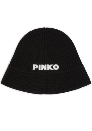 PINKO logo-appliqué bucket hat - Black