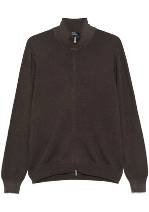 Barba virgin wool cardigan - Brown
