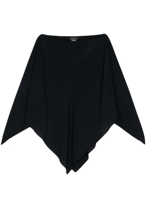 Gianluca Capannolo cape-design satin blouse - Blue