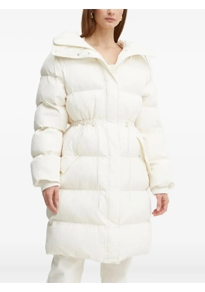 BOSS Papera drawstring hooded coat - White