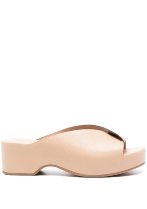 Del Carlo Horus 11729 55mm leather sandals - Neutrals