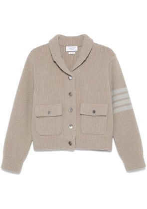 Thom Browne 4 Bar Stripes tuck ribbed bomber jacket