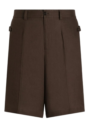 Dolce & Gabbana linen-blend bermuda shorts - Brown