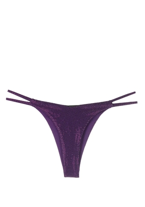 Philipp Plein crystal-embellished thong - Purple