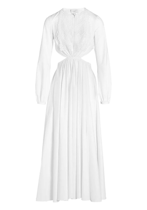 Giambattista Valli cut-out poplin dress - White