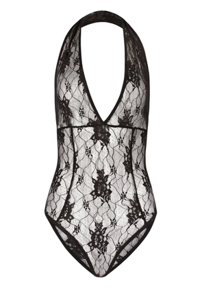 Nina Ricci floral-lace halterneck bodysuit - Black