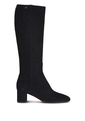 Santoni 50mm leather boots - Black