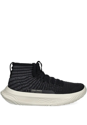 Under Armour lace-up ribbed-effect sneakers - Black