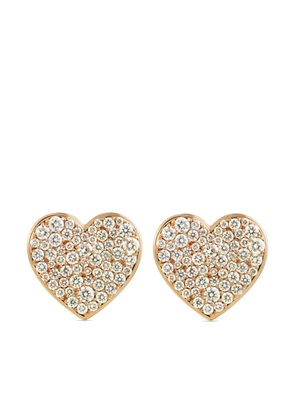 ALINKA 18kt rose gold Caviar Heart Grande diamond stud earrings